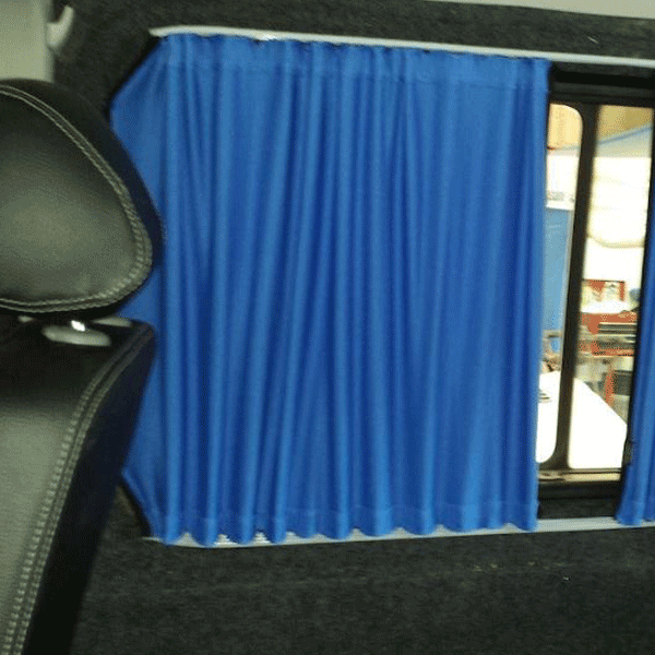 Vauxhall Vivaro Premium Window Curtains - Black/Blue Van-X