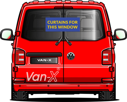 Vauxhall Vivaro Premium Window Curtains - Black/Blue Van-X