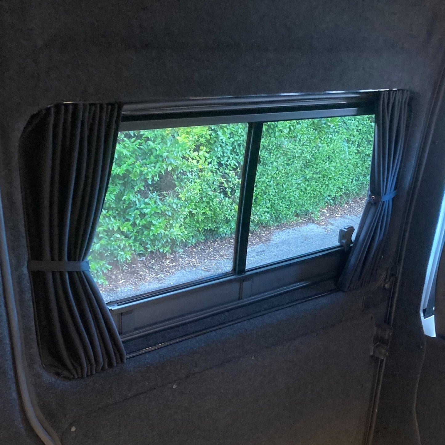 Peugeot Boxer Premium Window Curtain - Black/Black Van-X