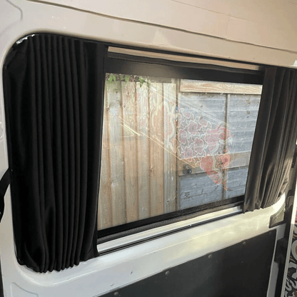 Peugeot Boxer Premium Window Curtain - Black/Black Van-X
