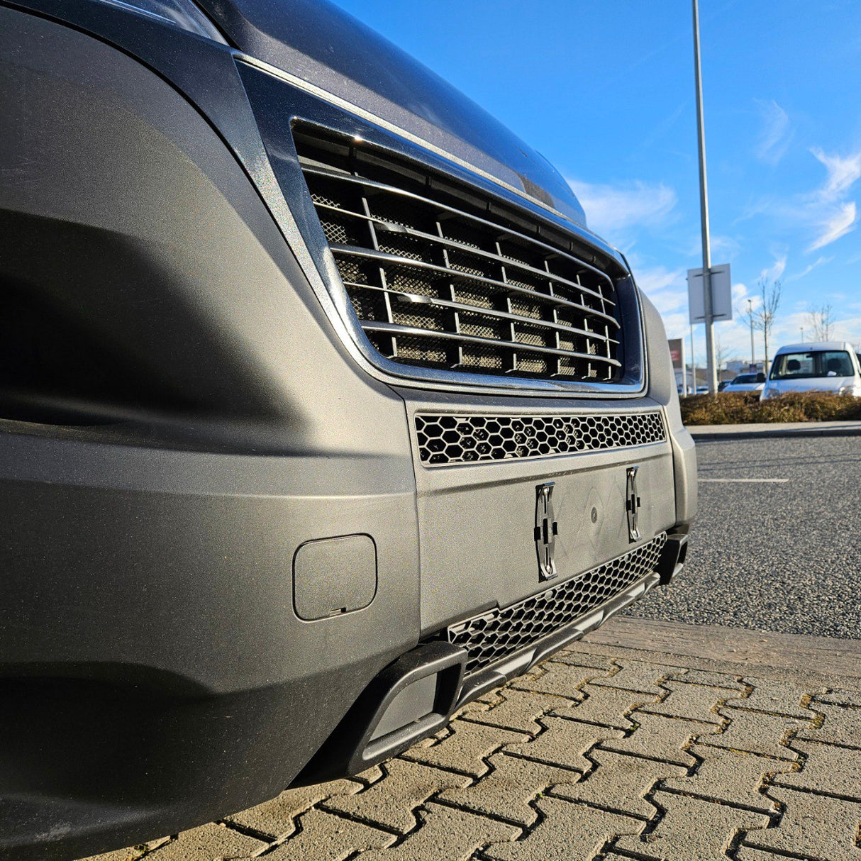 Fiat Ducato Lower Bumper Honeycomb Grille - Matte Black - Premium Front Grille Upgrade