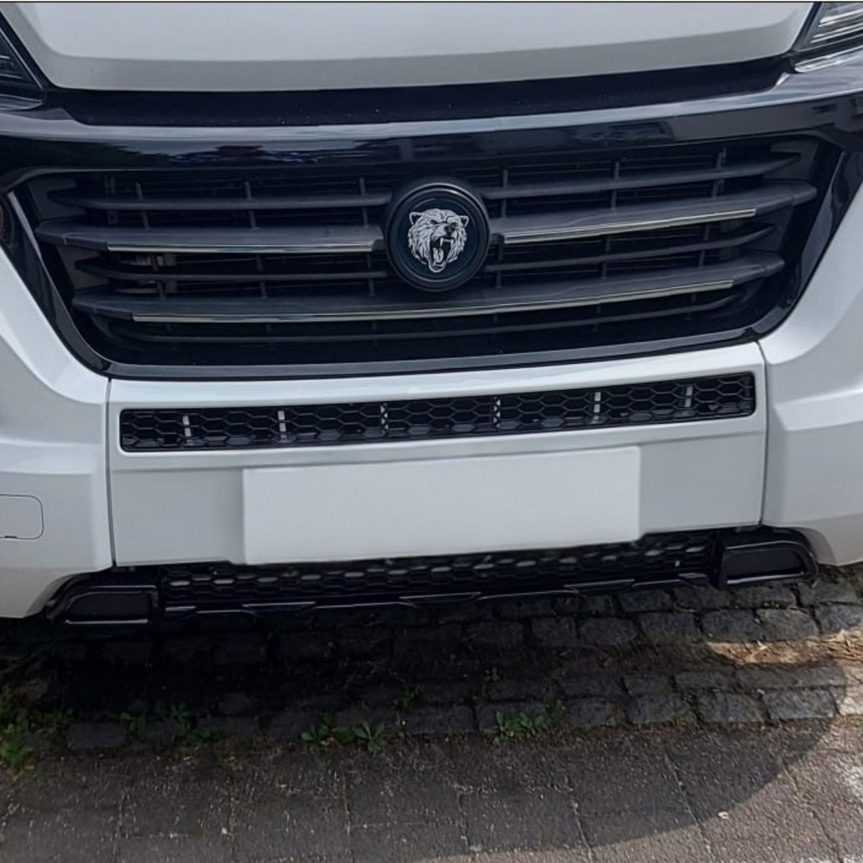 For Citroen Relay Honeycomb Bumper Grille Without Parking Sensors - Gloss Black | Van-X