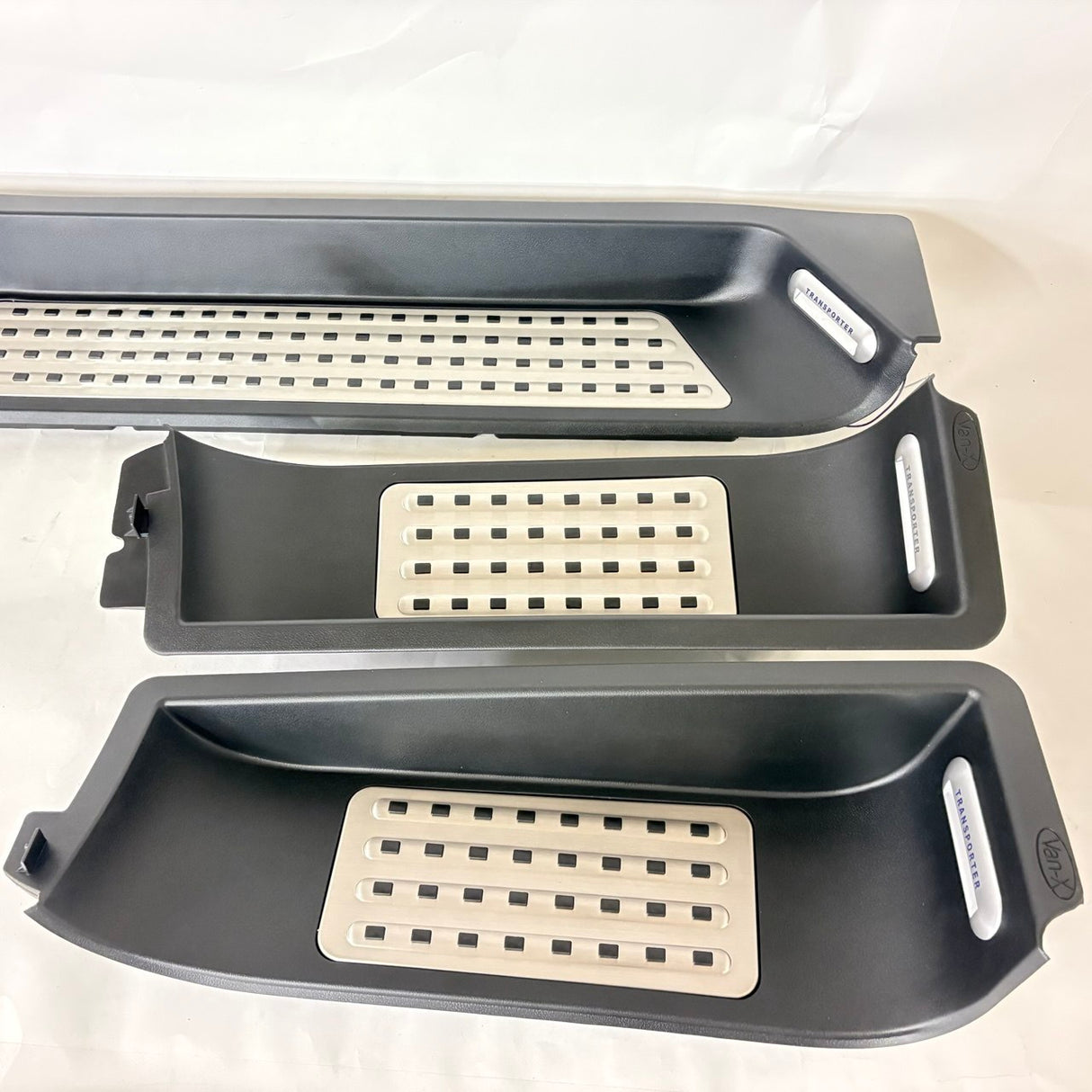 For VW T6 Set of 3 Caravelle Style Full Step LED Light Transporter Logo | Van-X