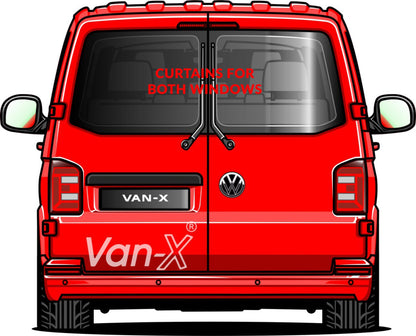 Vauxhall Vivaro Premium Window Curtains Black/Grey Van-X