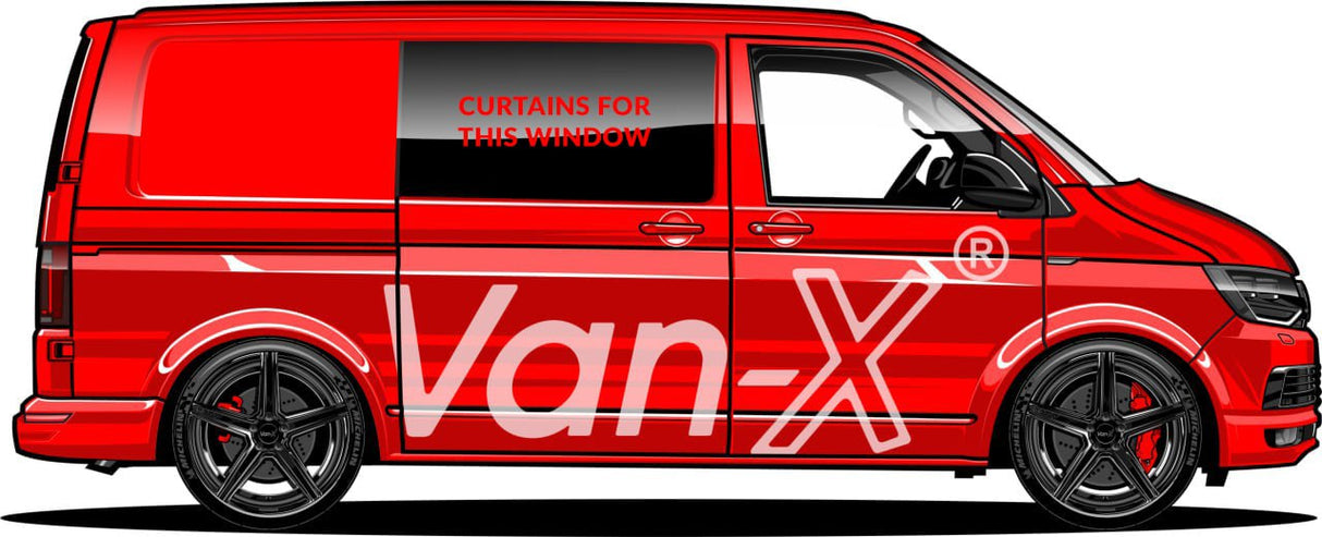 VW Caddy Van Conversion Premium Window Curtains - Black/Grey - CREATE YOUR OWN BUNDLE! Van-X