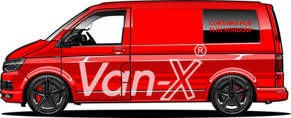Fiat Scudo Premium Curtains Van-X - Black/Burgundy