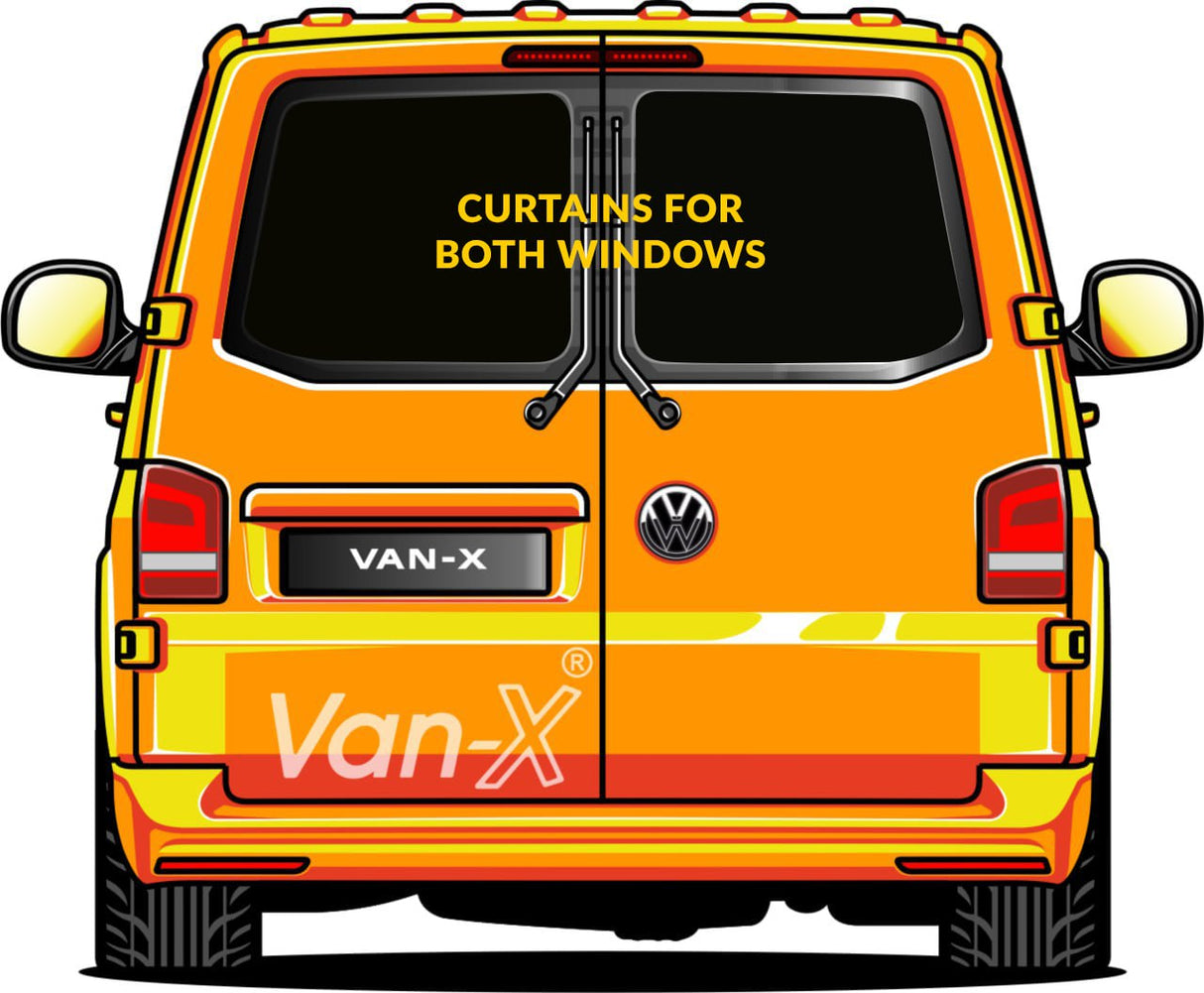 VW T4 Transporter Van Conversion Premium Curtains - Black/Black - CREATE YOUR OWN BUNDLE! Van-X