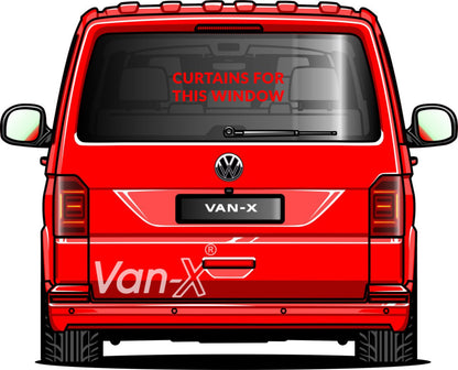 New Vauxhall Vivaro Premuim Window Curtain - Black/Grey Van-X