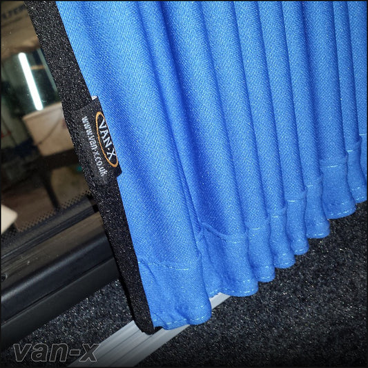 VW T6.1 Transporter Van Conversion Premium Curtains Van-X - Black/Blue
