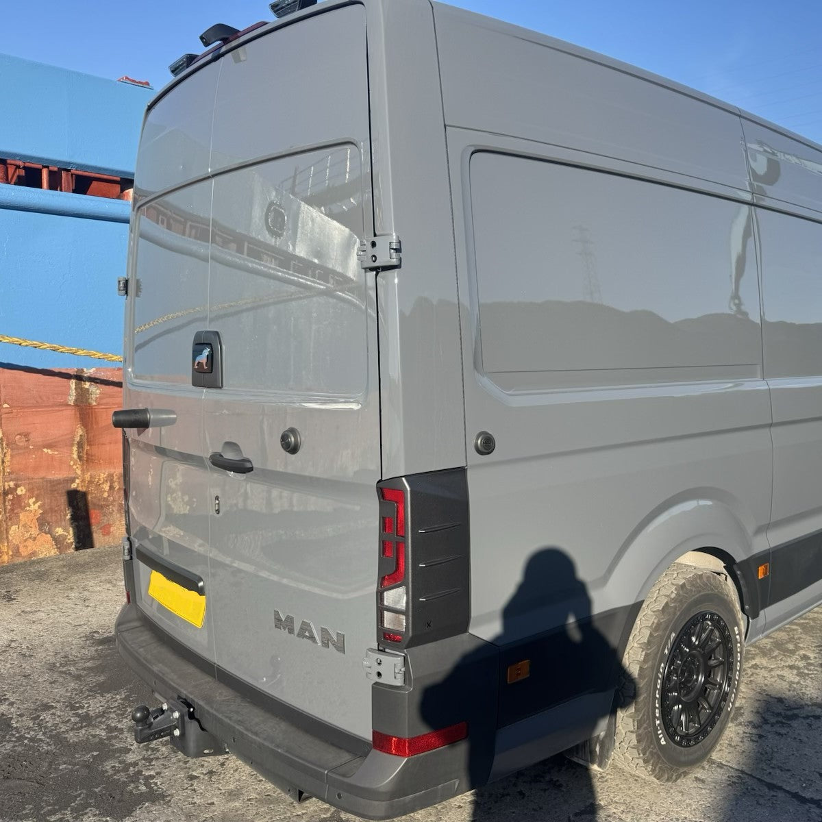 For Volkswagen Crafter Rear Light Guards - Hammerite Ultimate Matte Black (2018 Onwards)