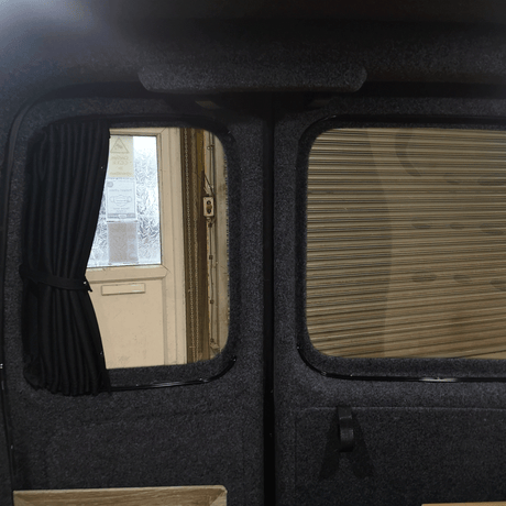 VW Caddy Van Conversion Premium Window Curtains - Black/Black - CREATE YOUR OWN BUNDLE! Van-X