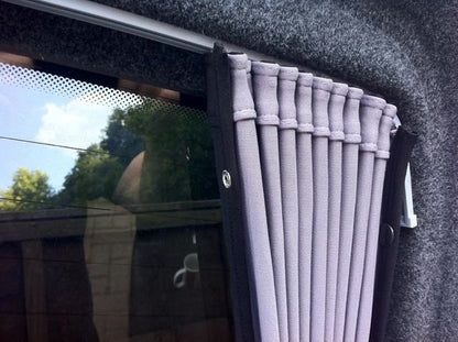 For Ford Transit MK6 Premium Window Curtains - Black/Grey Van-X