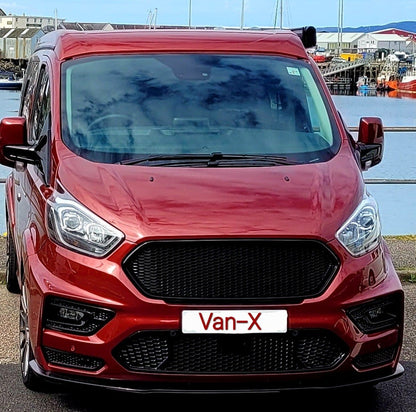 For Ford Transit Custom Front Badgeless Grille Gloss Black Styling New Shape Grille Only Painted and Ready to Fit