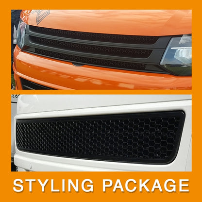 VW T5.1 Transporter Van Front Styling Matte Package (2pcs) Painted and Ready to Fit