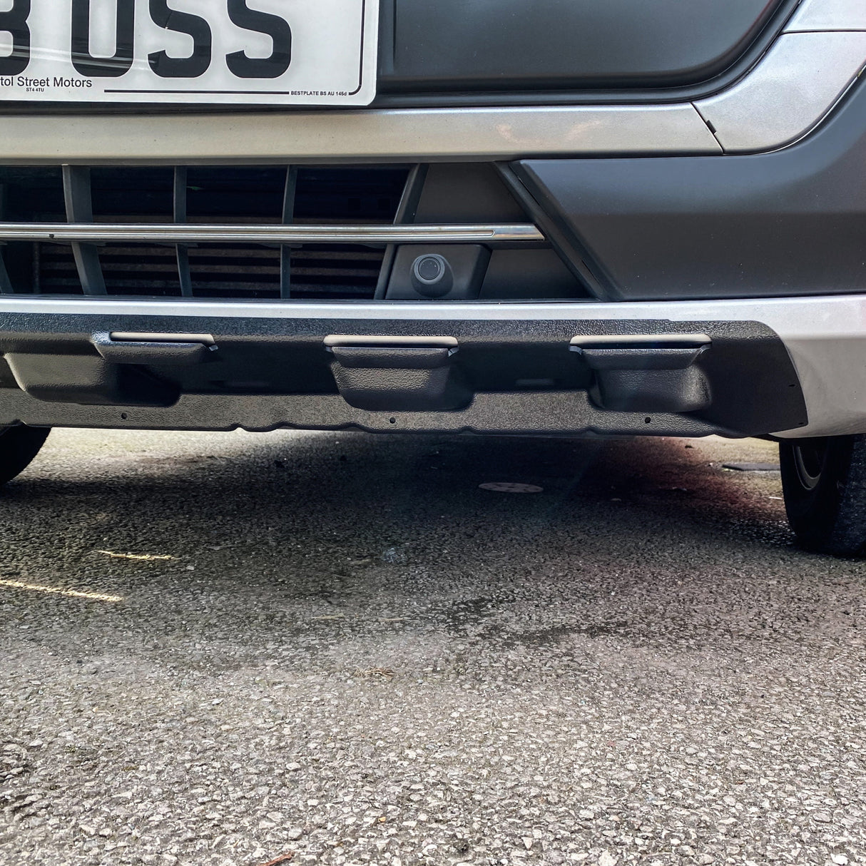 Airson Ford Transit Custom MK1 Front Back Bumper Protector / Mudguard (Dubh teacsa)