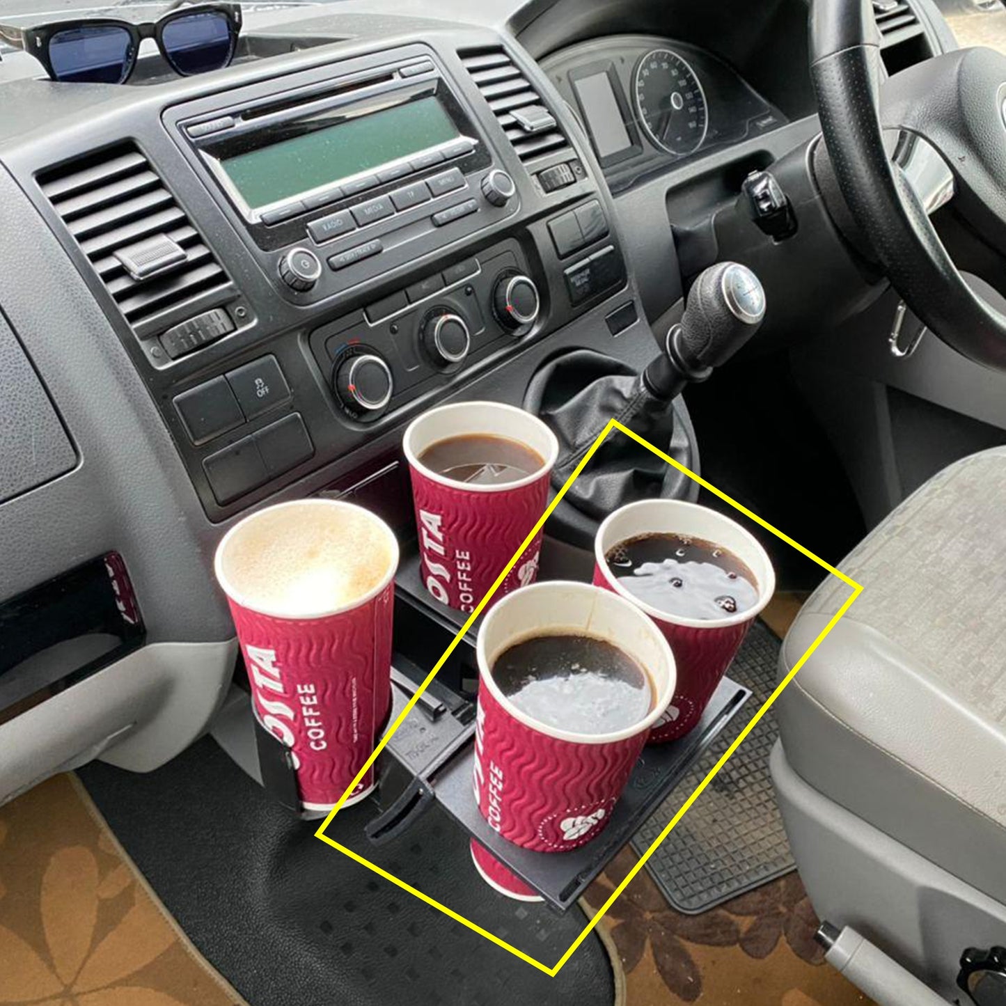 VW T5/T5.1 Add-on 2x Cup Holder Extension