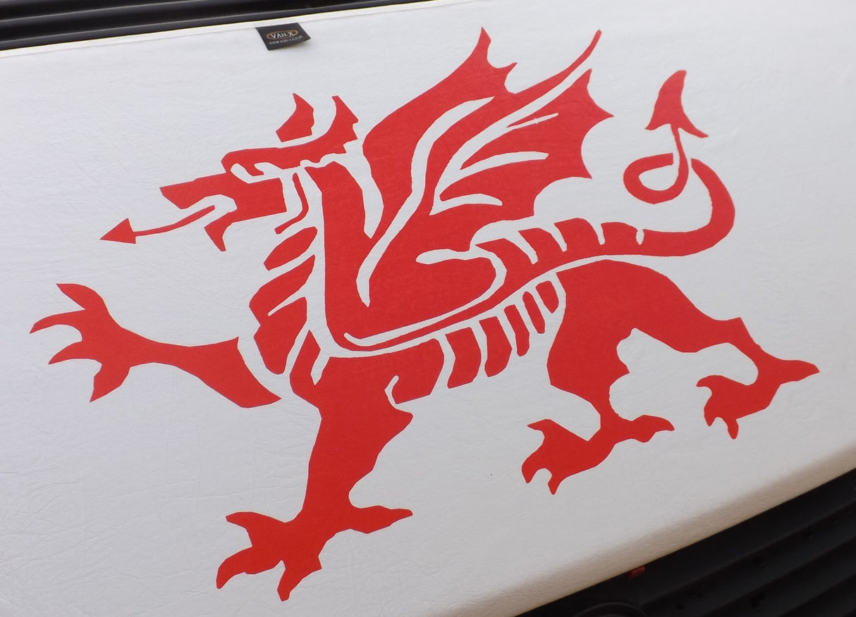 VW T5, Bonnet Bra (Welsh Dragon) White