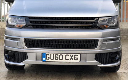 VW T5.1 Transporter Van Front Styling Gloss-Black Package (2pcs) Painted and Ready to Fit
