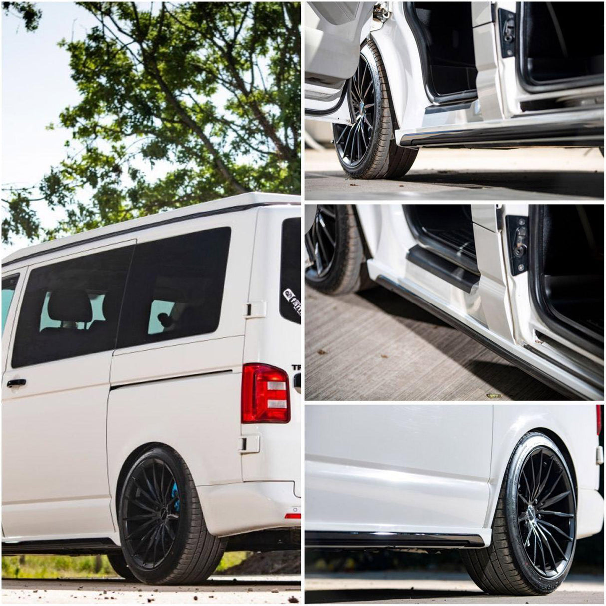 VW T5, T5.1 SWB Side Skirts Candy White Plastic Painted and Ready to Fit (B-Grade)