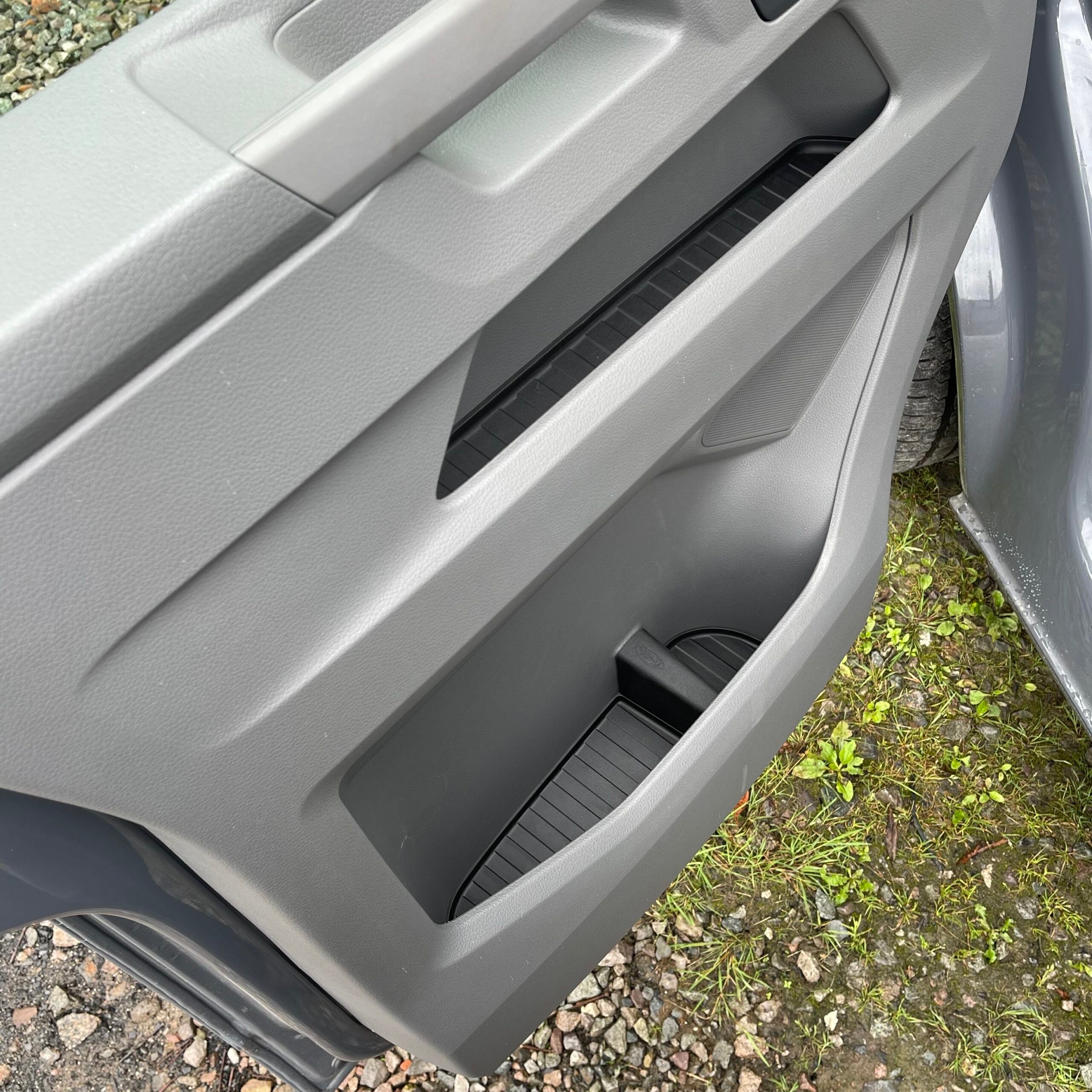 Van Inserts VW T6.1 Transporter Rubber Door Liner Pocket Inserts Black Campervan C ...