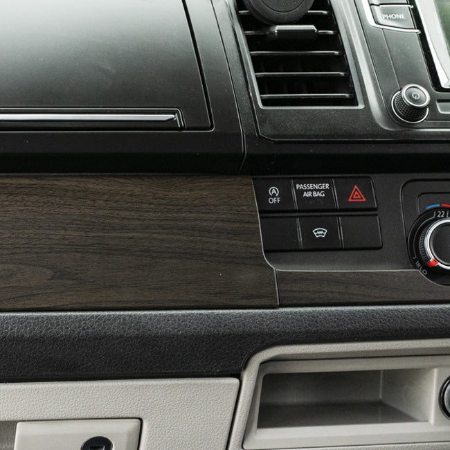 VW T6 Lower Dash Styling Trims - Wood Effect