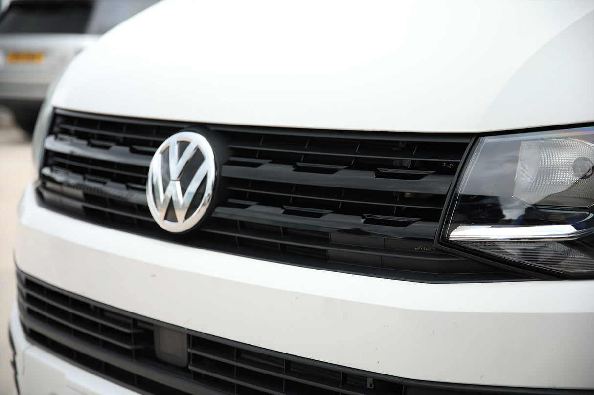 VW Transporter T6 R-Line Front Grille Trims - Gloss Black Painted and Ready to Fit