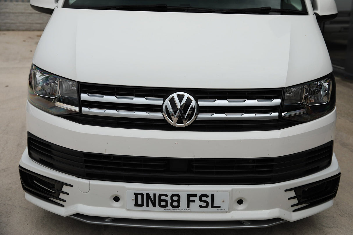 VW Transporter T6 R-Line Front Grille Trims - Matte Chrome Painted and Ready to Fit