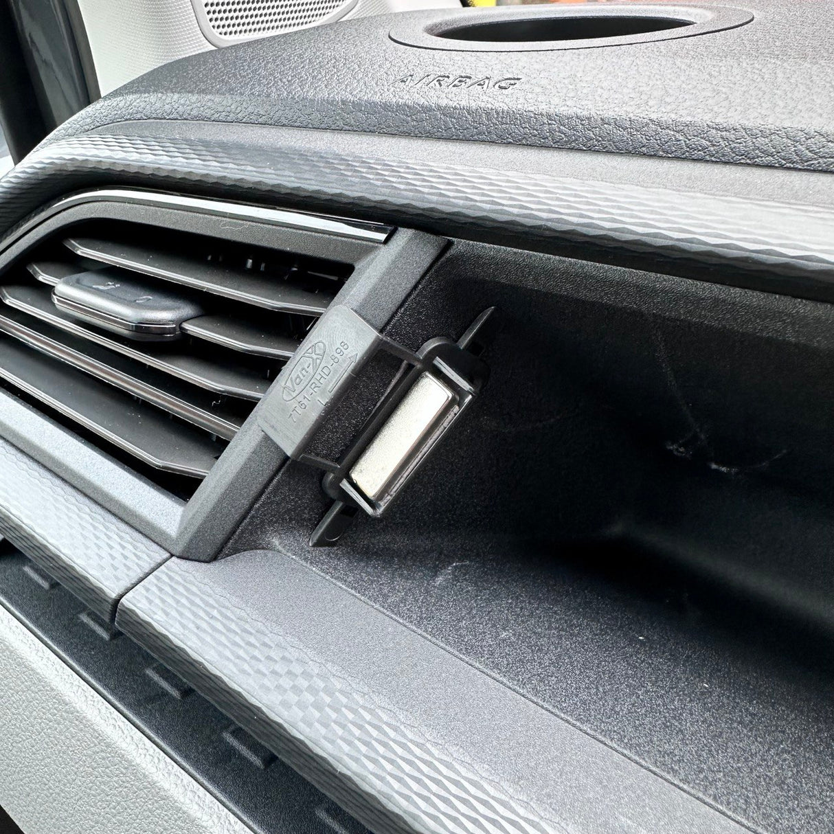 For VW Transporter T6.1 Van, Campervan, Gloss Black - Glove Box Magnetic Lid