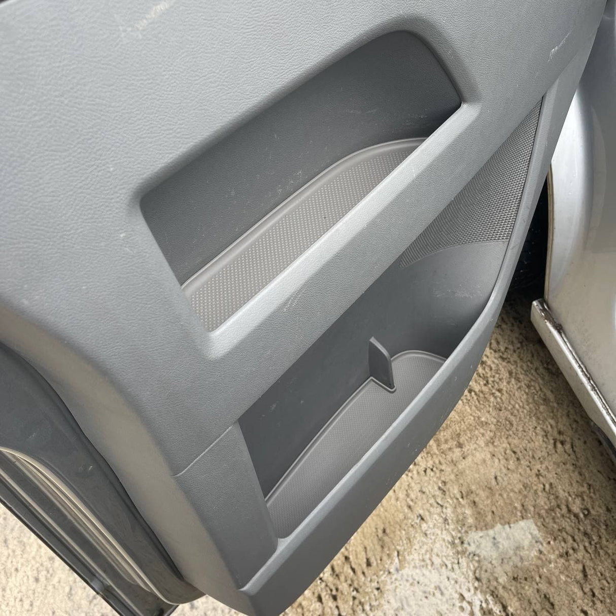 VW T5, T5.1 van campervan Door Pocket Inserts, Rubber, Door Liner ( Light Grey) Both Captain Seats Interior Styling ideal gift