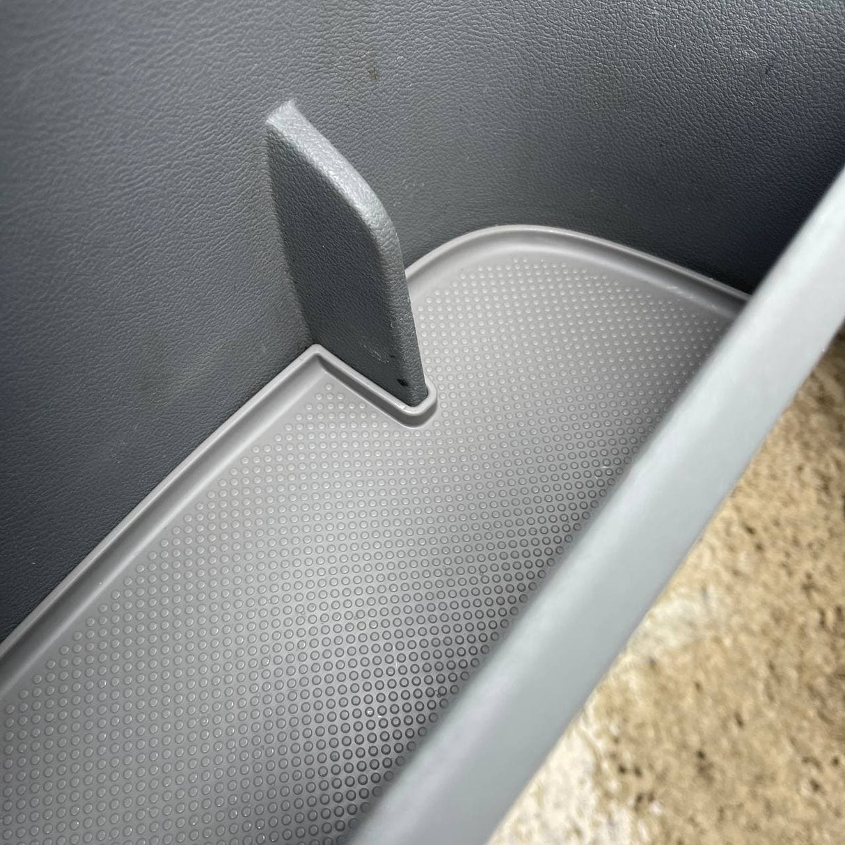VW T5, T5.1 van campervan Door Pocket Inserts, Rubber, Door Liner ( Light Grey) Both Captain Seats Interior Styling ideal gift