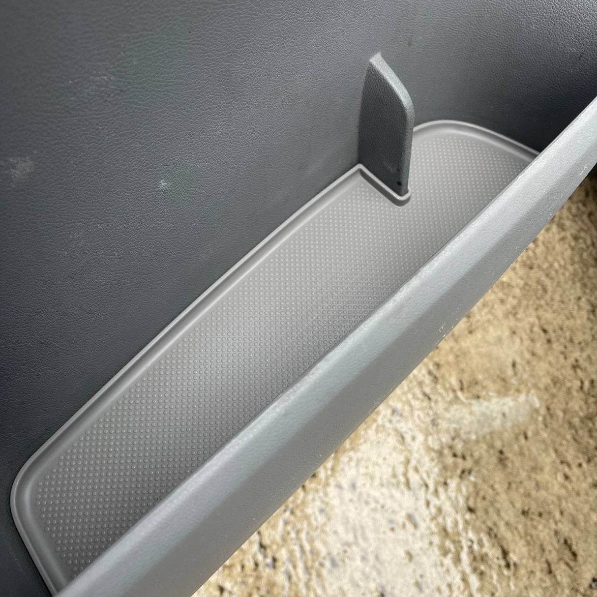 VW T5, T5.1 van campervan Door Pocket Inserts, Rubber, Door Liner ( Light Grey) Both Captain Seats Interior Styling ideal gift