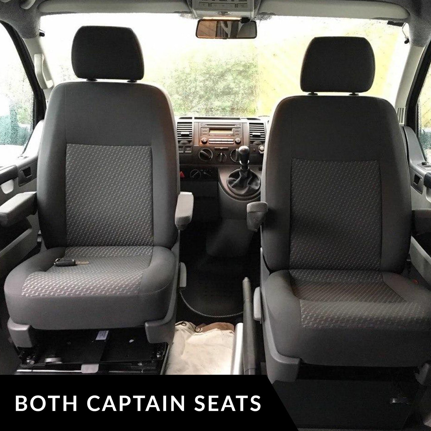 VW T5, T5.1 Door Pocket Inserts, Rubber, Door Liner (White) Both Captain Seats *ON SALE* Interior Styling