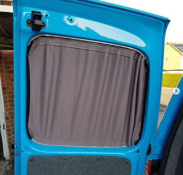 VW Caddy Premium 1 x Barndoor Window Curtains Van-X