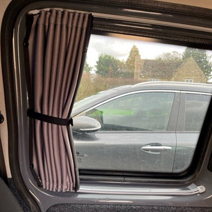 VW Caddy Premium 2 x Side Sliding Door Window Curtains Van-X