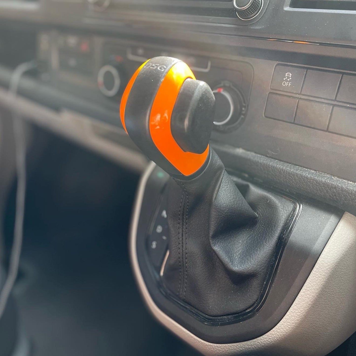 VW T6 Transporter Auto/DSG Gear Knob Side Styling Caps - Orange Painted and Ready to Fit