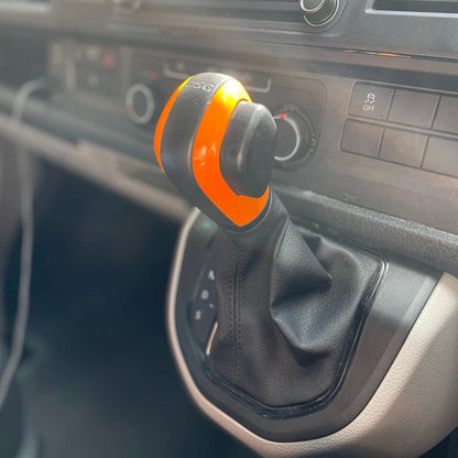 VW T6.1 Transporter Auto/DSG Gear Knob Side Styling Caps - Orange Painted and Ready to Fit