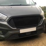 Airson Ford Transit Custom Complete Front Grille Package Cruth Ùr Matte Black Bundle A-MHÀIN air a pheantadh agus deiseil airson a bhith iomchaidh