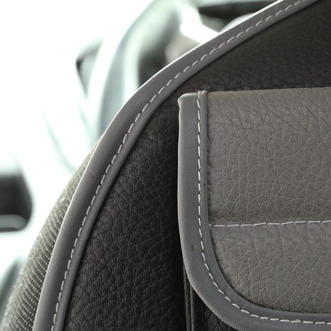 Airson Ford Transit Custom Seat Dùbailte Leatherette Back Seat Eagraiche
