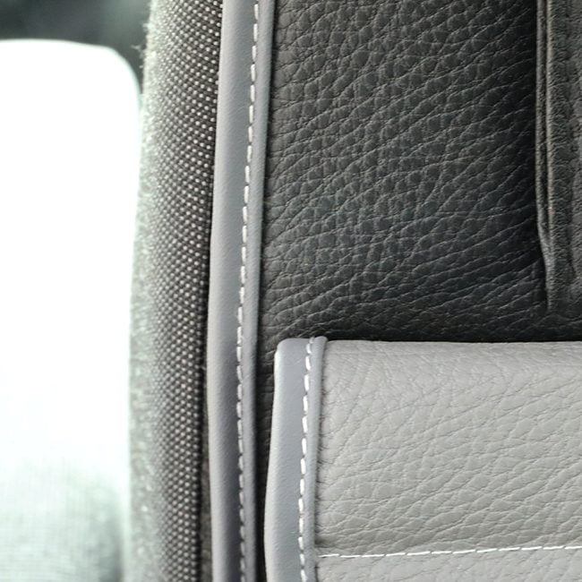 Airson Ford Transit Custom Seat Dùbailte Leatherette Back Seat Eagraiche
