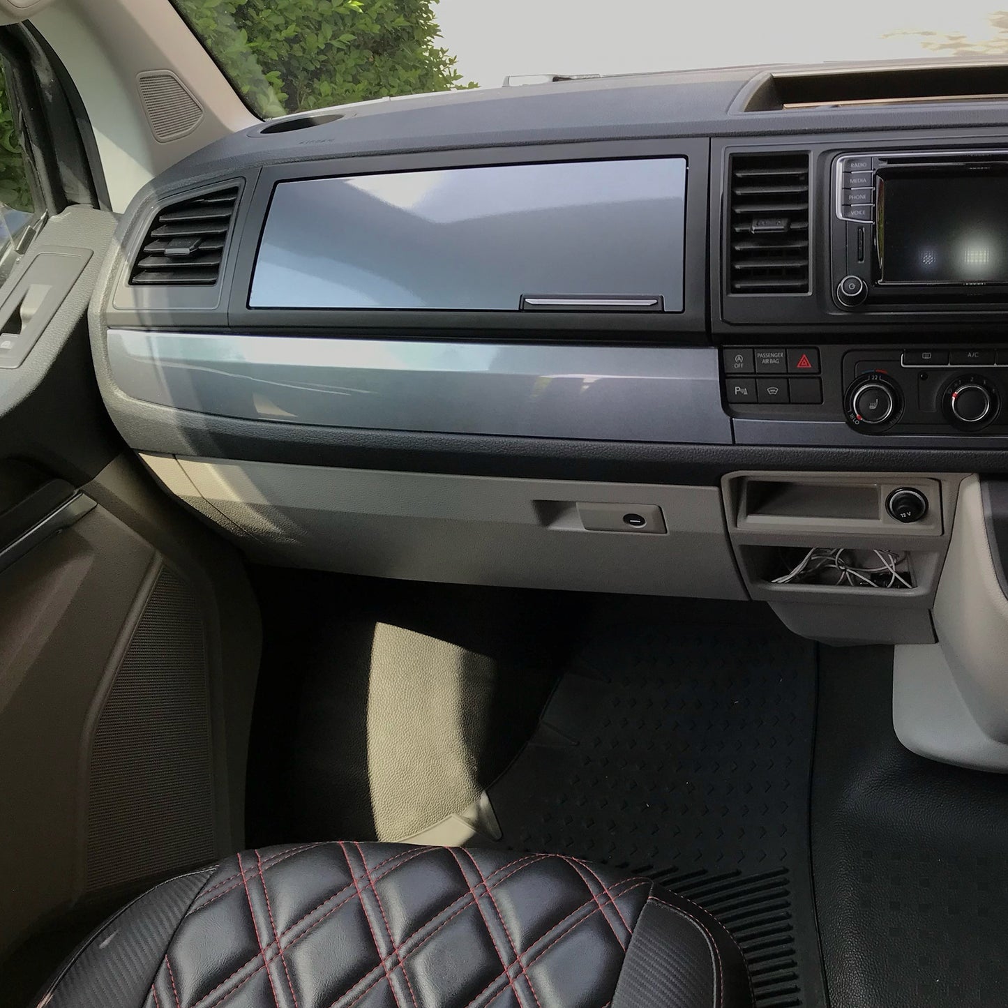 VW T6 Lower Dash Styling Trims - Gun Metal Grey