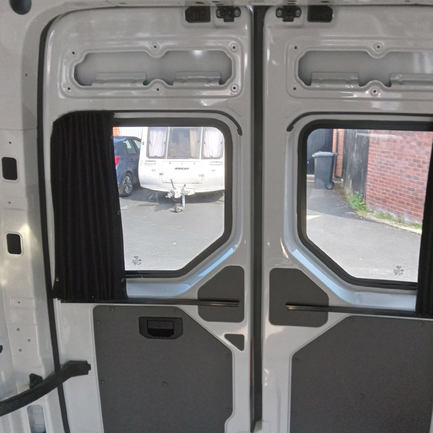 MAN TGE / New Crafter Premium 1 x Barndoor Window Curtains Campervan Conversion Blackout Van-X