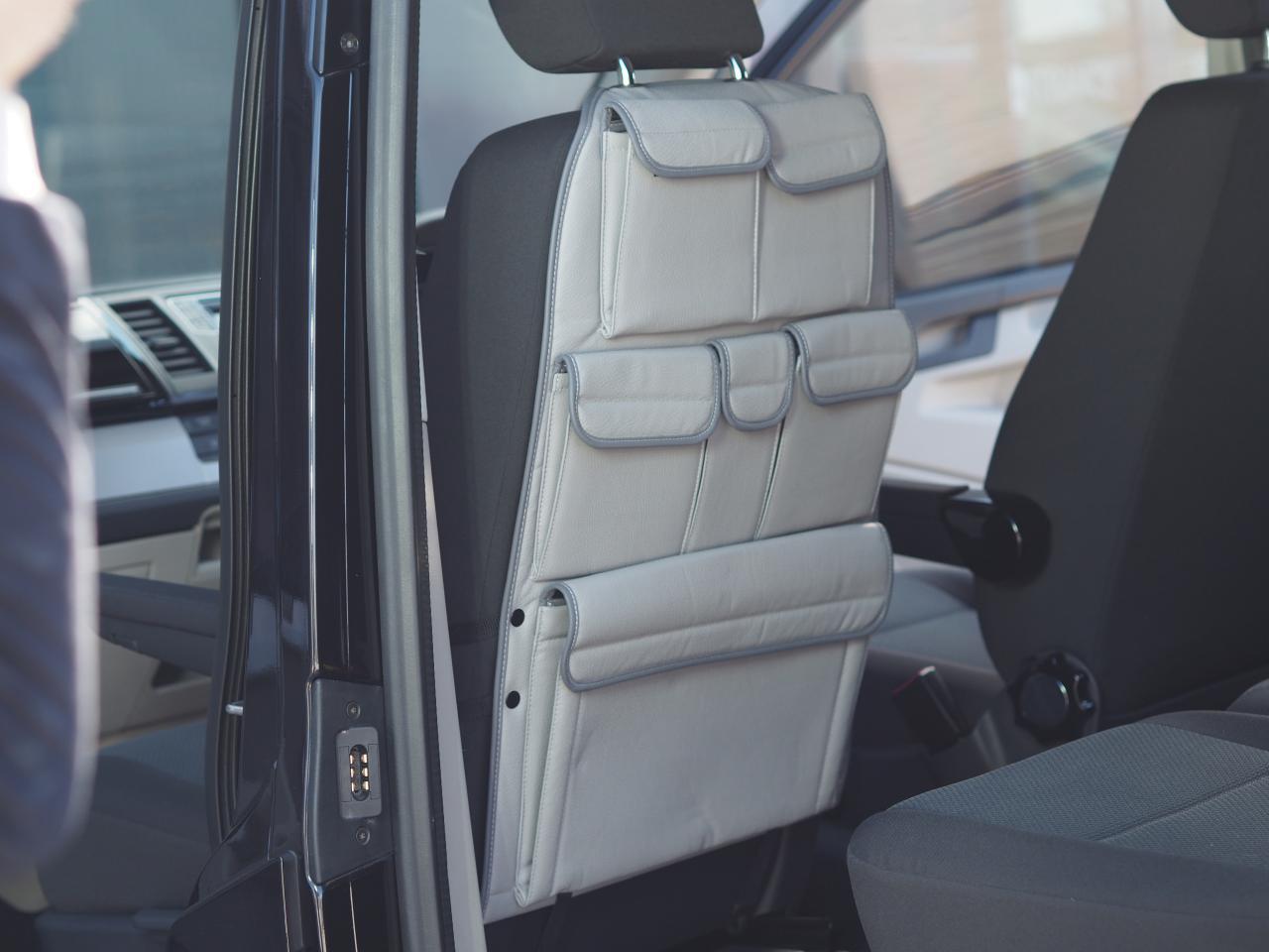 VW T5 T5.1 Transporter Campervan Single/Captains Seat Leatherette Back Seat Organiser