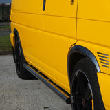 Dìonadair van camper VW T4 Wheel Arch Goireasan stàilinn gun staoin agus stoidhle bhan