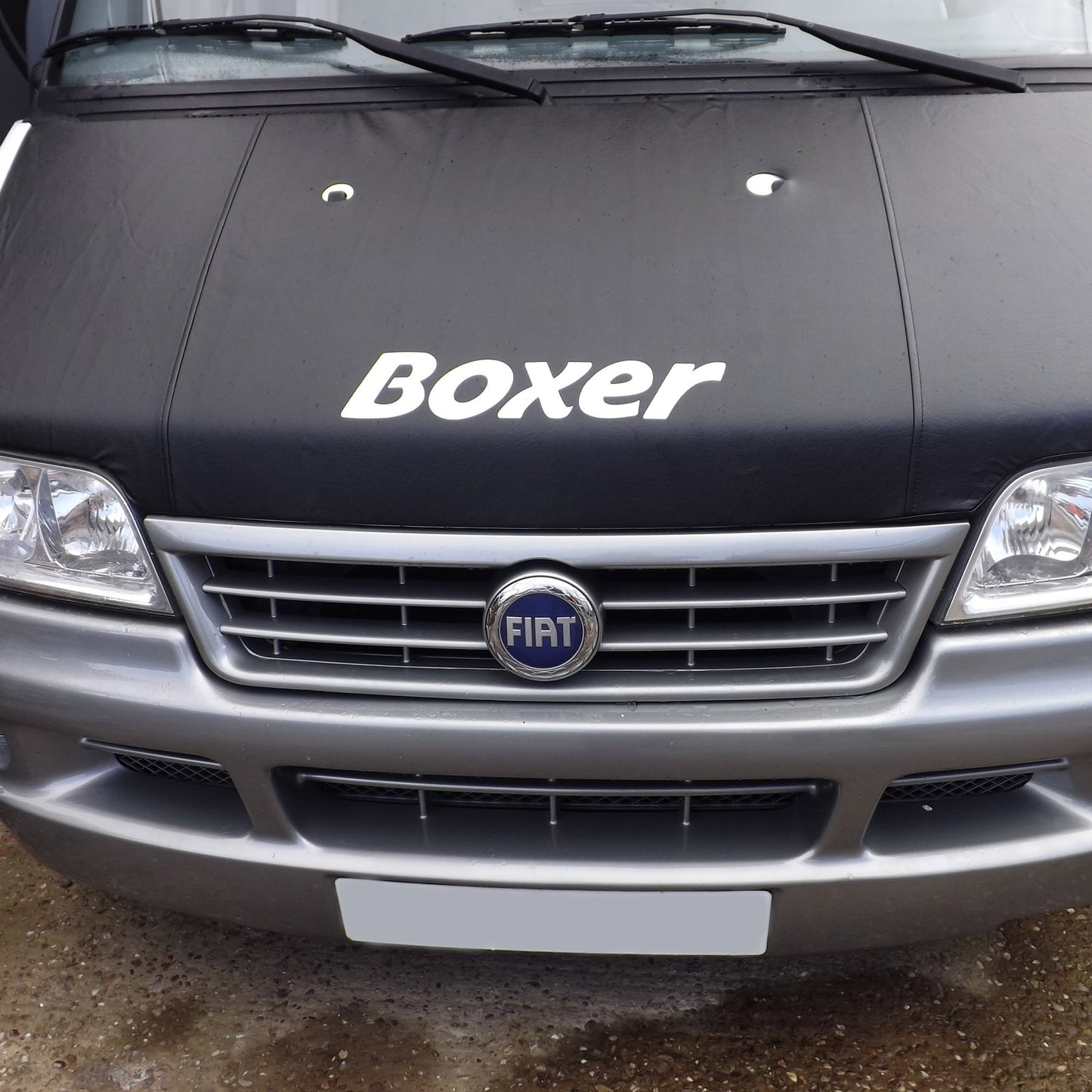 Peugeot Boxer Bonnet Bra/Cover Black Boxer Logo