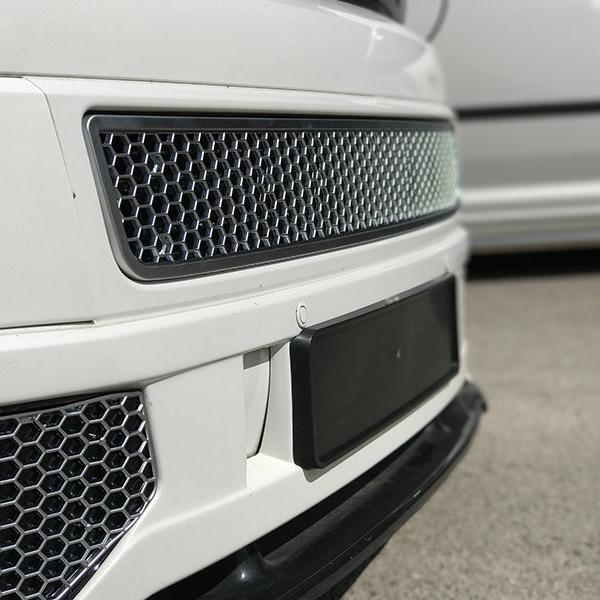 2 X Audi VW ABT Tuning Style Number Plate Holder Surround Frame Trim – Black Plastic – Germany