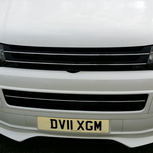 Front Badgeless Grille for VW Volkswagen T5.1 (PIANO BLACK)-19686