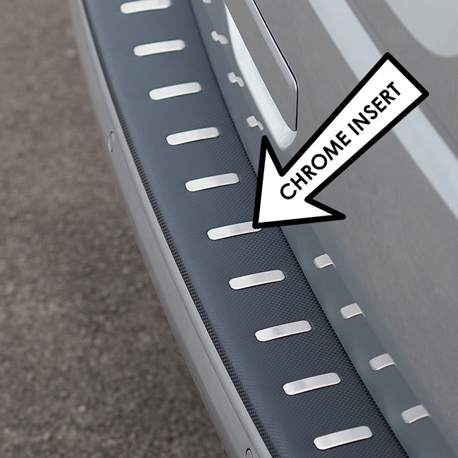 VW T6.1 Transporter Multivan Rear Bumper Protector (Tailgate Only) Film Fiber Carbon