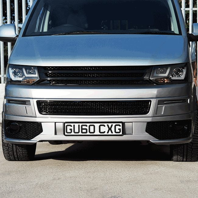 HONEYCOMB BUMPER MESH FOR VW T5.1 (GLOSS BLACK)-29691