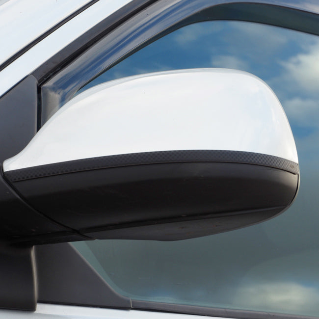 Stainless & Carbon Film Wing Mirror Trims For VW T5.1 / T6-0