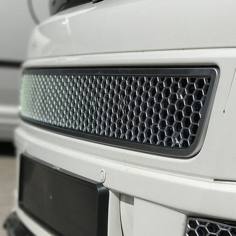 HONEYCOMB BUMPER MESH FOR VW T5.1 (MATTE CHROME)-8977